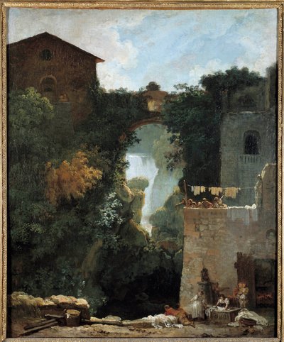 The waterfalls of Tivoli by Jean Honore Fragonard