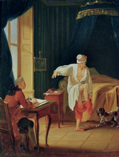 The Levee of Voltaire at Ferney by Jean Huber