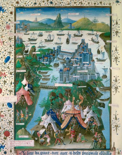The Siege of Constantinople by the Ottoman Turks of Muhammad II by Jean I Le Tavernier
