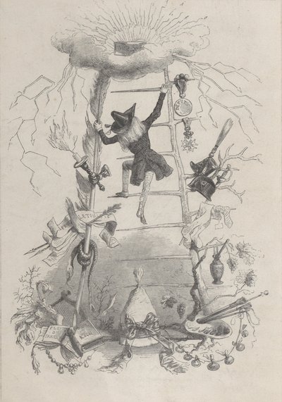 Illustration in Jérôme Paturot, by Louis Reybaud, Paris by Jean Ignace Isidore Gérard