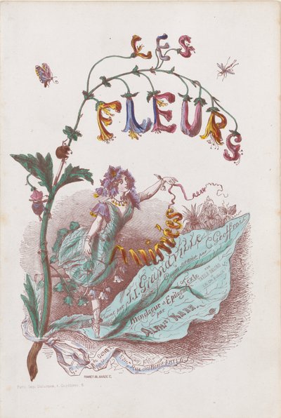 Les Fleurs Animées, Title Page, 1847 by Jean Ignace Isidore Gérard