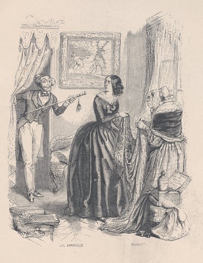 New Actaeon, I surprised Diana, not in her bath but with a dealer in the bathroom. from th... by Jean Ignace Isidore Gérard