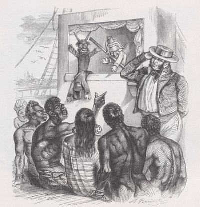 The Black and the Puppets from The Complete Works of Béranger by Jean Ignace Isidore Gérard