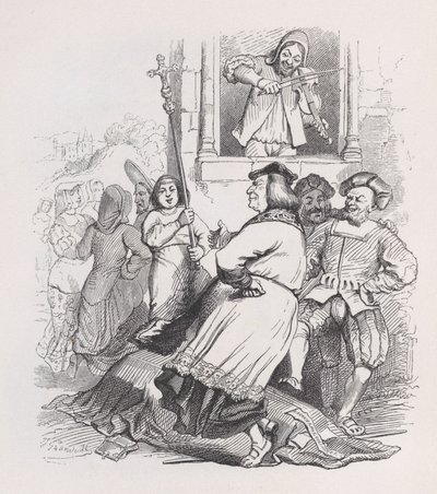The Fiddler of Meudon from The Complete Works of Béranger, 1836 by Jean Ignace Isidore Gérard