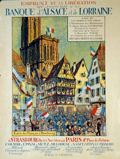 Borrowing of Liberation on the Bank of Alsace and Lorraine (Alsace-Lorraine) by Jean Jacques (1873 1951) Waltz