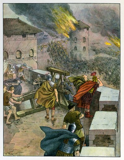 The Story of Alsace Tells the Children: End of Roman Domination, the Romans Defend Cities Against Francs Invaders by Jean Jacques (1873 1951) Waltz
