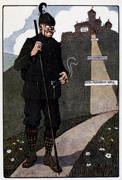 Images of the Vosges; The Castle of the Upper Koenigsbourg after Restoration by the Germans by Jean Jacques (1873 1951) Waltz