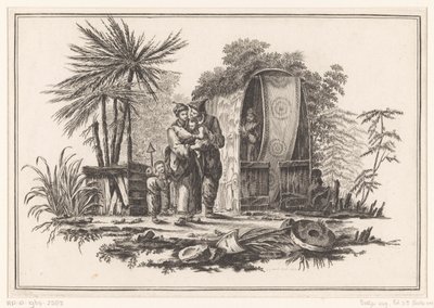 Touch (Nouveau Cahier de Six Feuilles De Différents Sujets Chinois Historiés, Représentant les Cinq Sens de Natures series) by Jean Jacques Avril (I)