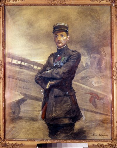 Portrait of Georges Guynemer (1894-1917) He is a French pilot of the First World War. 1918 by Jean Jacques Berne Bellecour
