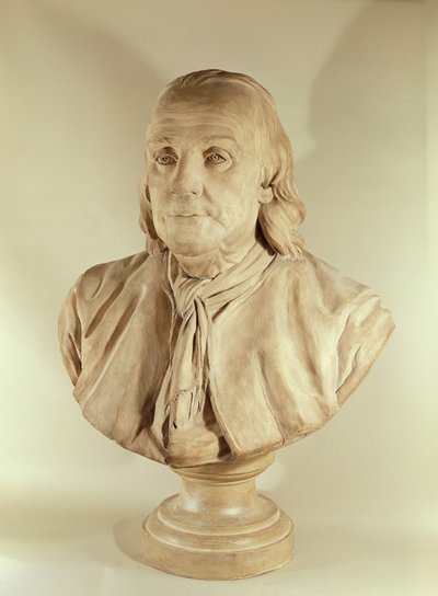 Bust of Benjamin Franklin by Jean Jacques Caffieri