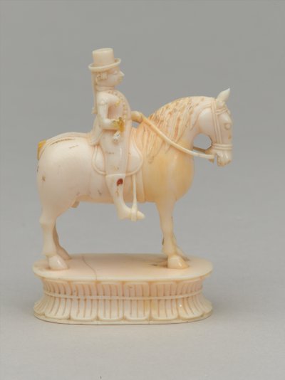White knight, chess piece, India, c.1820 by Jean Jacques Champin