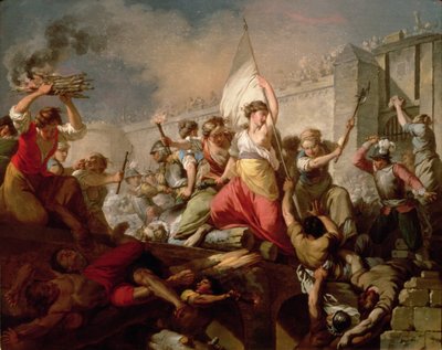 Jeanne Hachette at the Siege of Beauvais in 1472, 1778 by Jean Jacques Francois Le Barbier