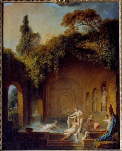 The Bath of the Nymphs by Jean Jacques Francois Le Barbier