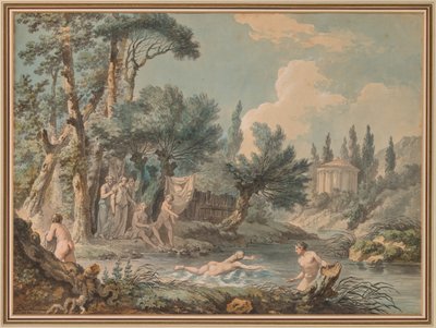 Nudes in a Landscape by Jean Jacques François Lebarbier, called Le Barbier L’Aîné