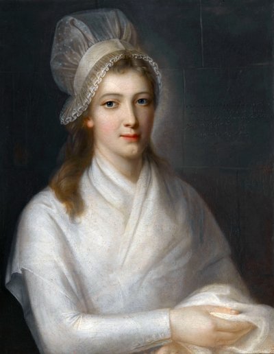 Portrait of Charlotte Corday by Jean Jacques Hauer