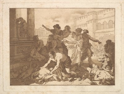 Plague Among the Philistines, in an Album Containing R..., 1782-1821 by Jean Jacques Lagrenee