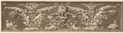 Ornamental Frieze with Putti and Intertwined Snakes, from Recueil de Différentes Compositi... by Jean Jacques Lagrenee