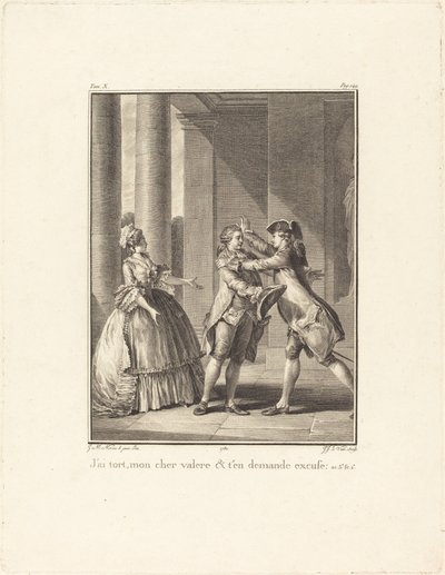 I am wrong, my dear Valère, and I apologize by Jean Jacques Le Veau after Jean Michel Moreau