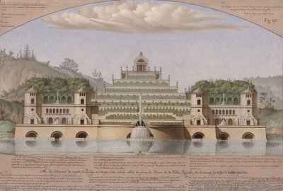 The Island of Love and Rest of Fishing by Jean Jacques Lequeu