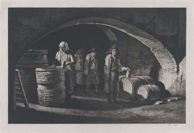 The Coopers, Late 19th Century Reproduction of 1790 Original by Jean Jacques de Boissieu