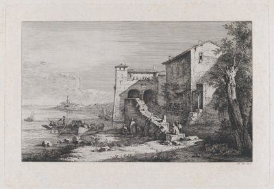 View of Old Customs House in Rome by Jean Jacques de Boissieu