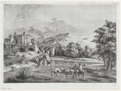 View of the Temple of Vesta, 1774 by Jean Jacques de Boissieu