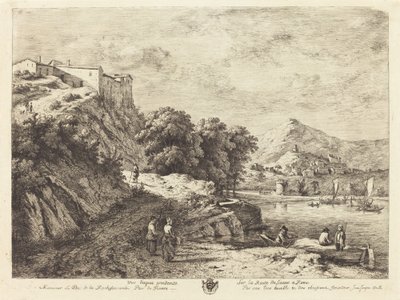 View of Aqua Pendente on the Road from Siena to Rome by Jean Jacques de Boissieu