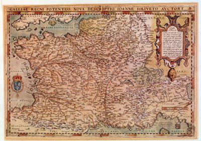 Geographic Map of France by Jean Jolivet (16th Century) by Jean Jolivet