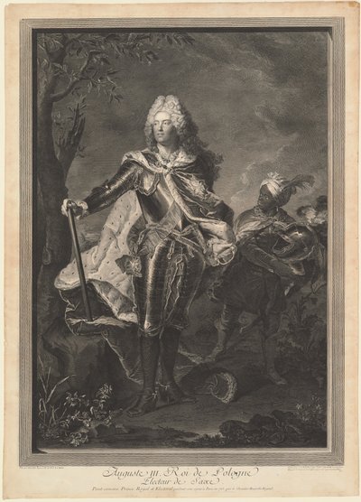 Augustus III, King of Poland by Jean Joseph Balechou after Hyacinthe Rigaud