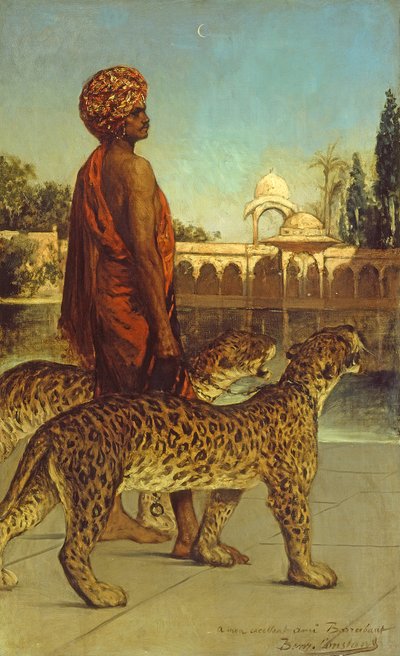 The Palace Guard with Two Leopards by Jean Joseph Benjamin Constant
