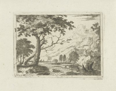 Mountain Landscape with a River by Jean Joseph Hanson