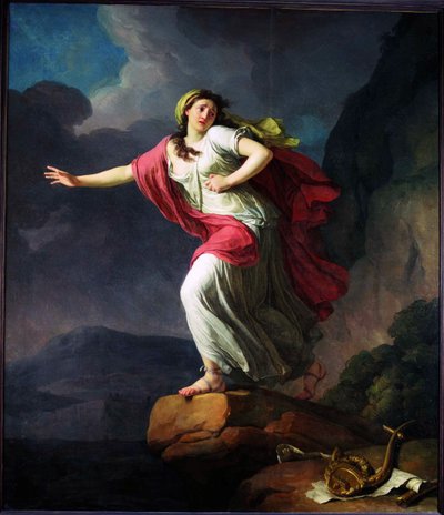 Sappho Throwing Herself into the Sea, 1791 by Jean Joseph Taillasson