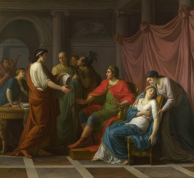 Virgil Reading the Aeneid to Augustus and Octavia by Jean Joseph Taillasson