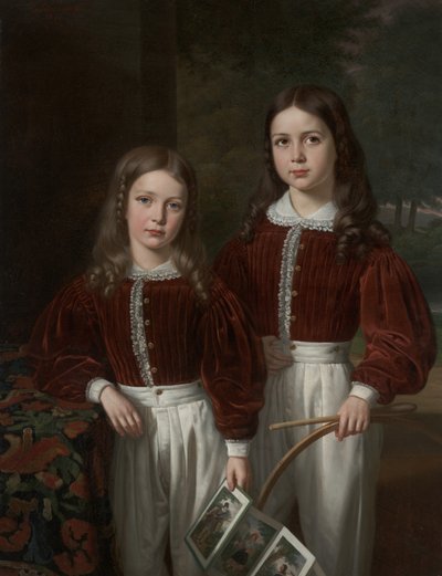 Portrait of Two Children, Probably the Sons of M. Almeric Berthier, Comte de LaSalle by Jean Joseph Vaudechamp