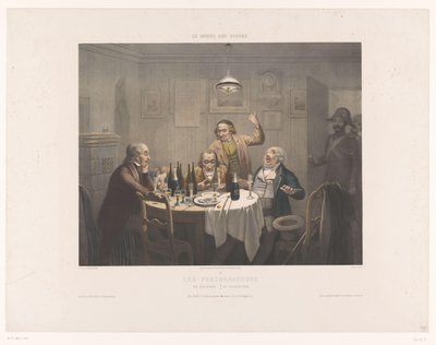Police Interrupting a Group of Drinking Men (Museum of the Laughers series) by Jean Julien Jacott