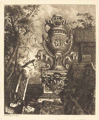 Vase with Two Fantastic Heads by Jean Laurent Legeay