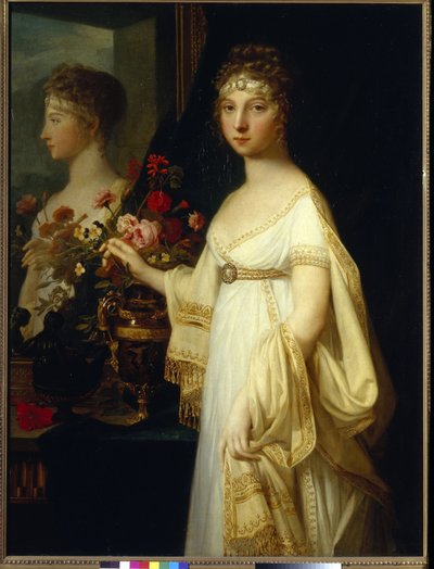 Portrait of Empress Elizabeth Alexeievna, Princess Louise of Baden by Jean Laurent Monnier