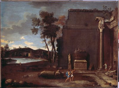 Landscape with a Sarcophagus by Jean Lemaire