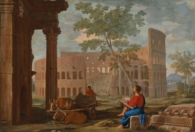 The Colosseum, with an Artist Sketching by Jean Lemaire