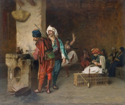 Cafe House, Cairo Casting Bullets by Jean Leon Gerome