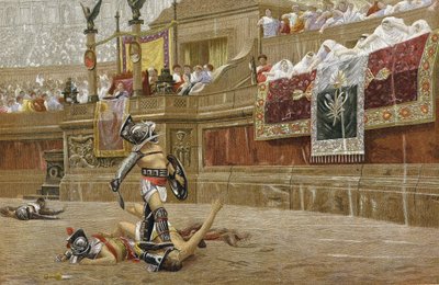 Gladiators in the Roman Arena: Spectators Giving the 