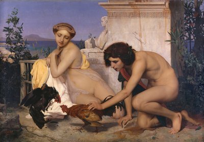 Young Greeks Attending a Cock Fight by Jean Leon Gerome