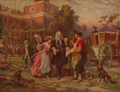 Building the cradle of liberty by Jean Leon Gerome Ferris