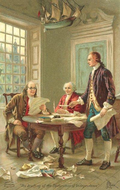 Drafting of the United States Declaration of Independence, Philadelphia, Pennsylvania by Jean Leon Gerome Ferris
