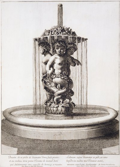 Fountain with Three Tritons at Versailles, After Pierre le Gros by Jean Lepautre