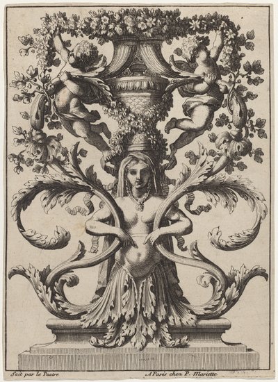Ornament with a Woman Turning to Foliage by Jean Lepautre