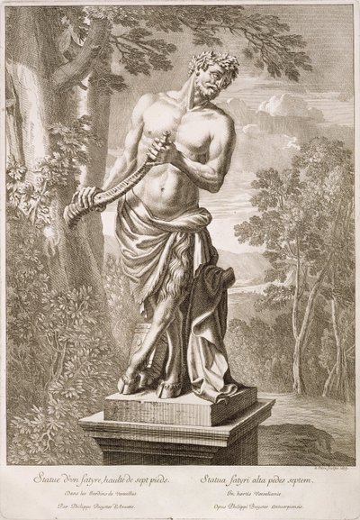 State of a satyr by Philip de Buyster at Versailles by Jean Lepautre