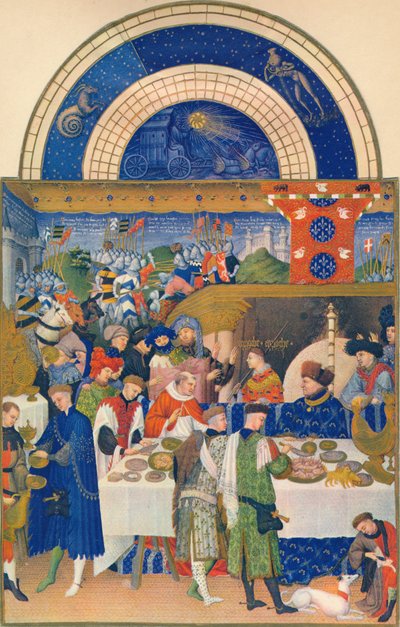 January - the Duc de Berry at Table, 15th Century, 1939 by Jean Limbourg