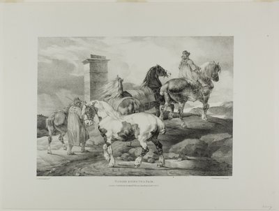 Horses Going to a Fair, plate 3 from Various Subjects Drawn from Life and on Stone (The English Suite) by Jean Louis André Théodore Géricault
