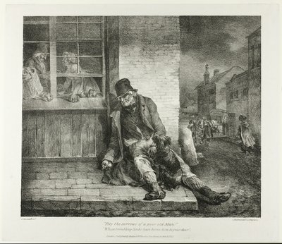 Pity the Sorrows of a Poor Old Man!... plate 2 from Various Subjects Drawn from Life on Stone by Jean Louis André Théodore Géricault